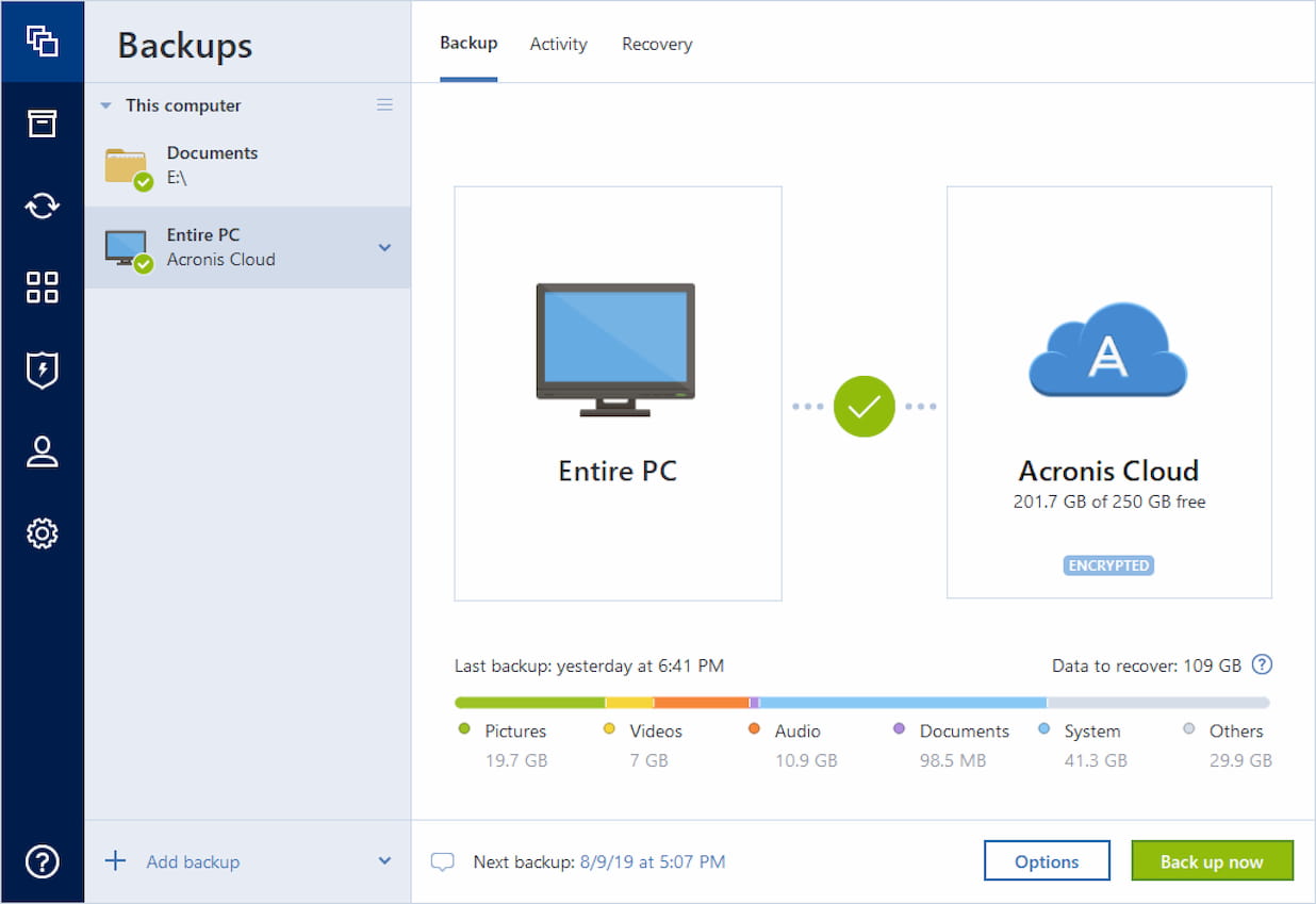 Acronis True Image 2020 with Dual Protection Backups