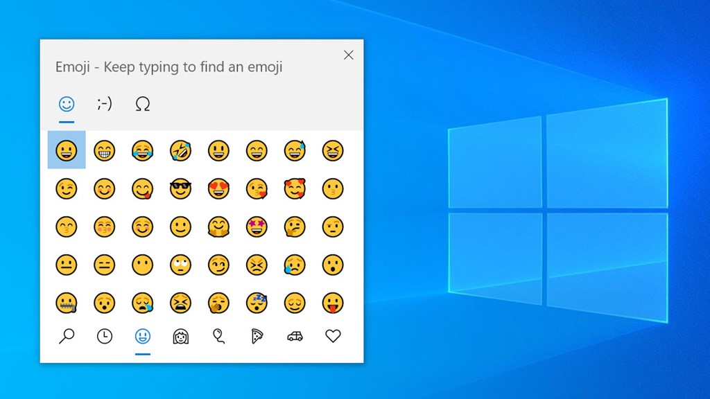 Emoji Panel in Windows 10