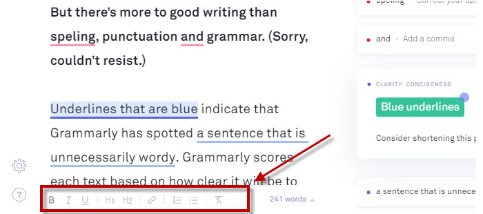 Grammarly Editor now supports Rich Text Formatting