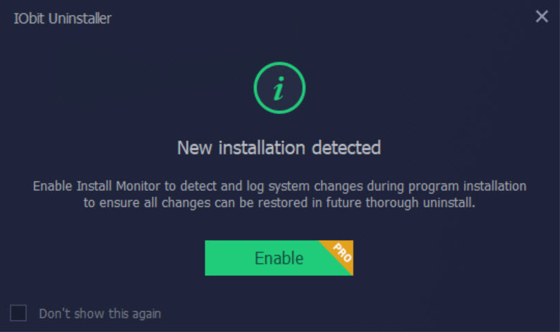 IObit Uninstaller 9 - Install Monitor