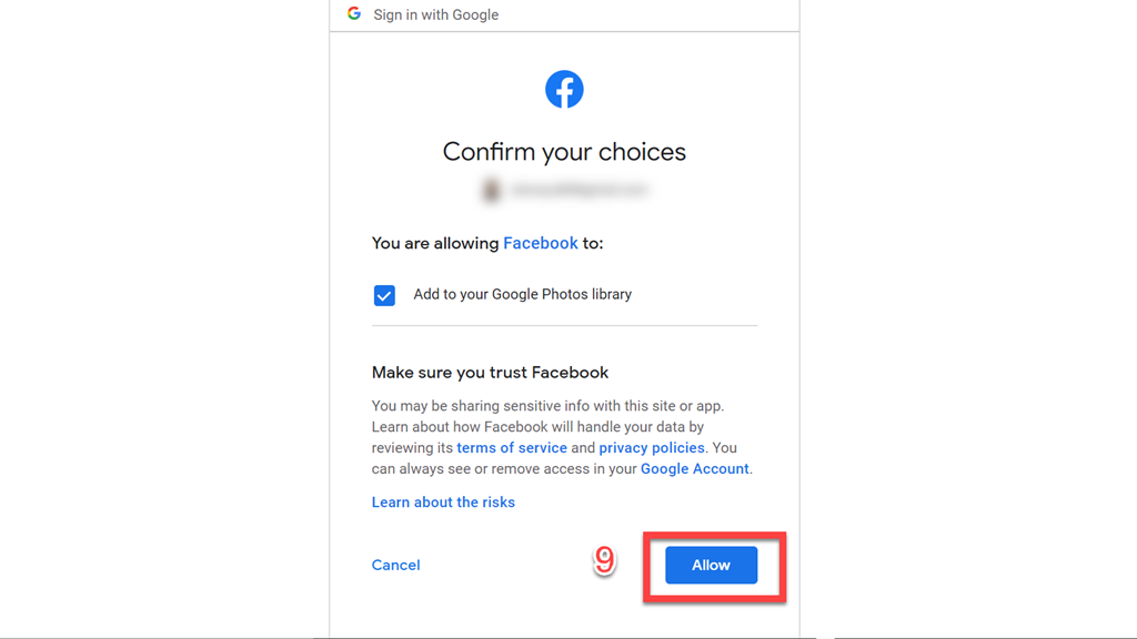 How to copy photos or videos from Facebook to Google Photos